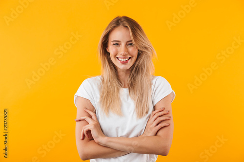 Portrait of a smiling blonde young woman
