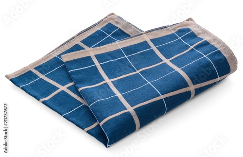 Tela A blue clean handkerchief with a checkered pattern