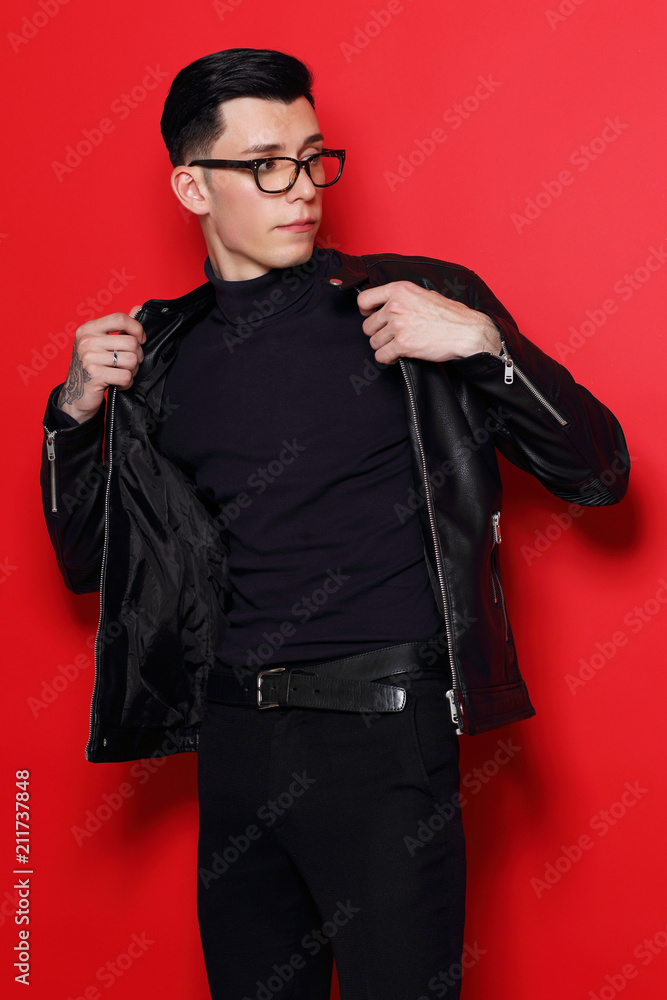 Fashion portrait of young handsome man. Fashion portrait of young handsome man.