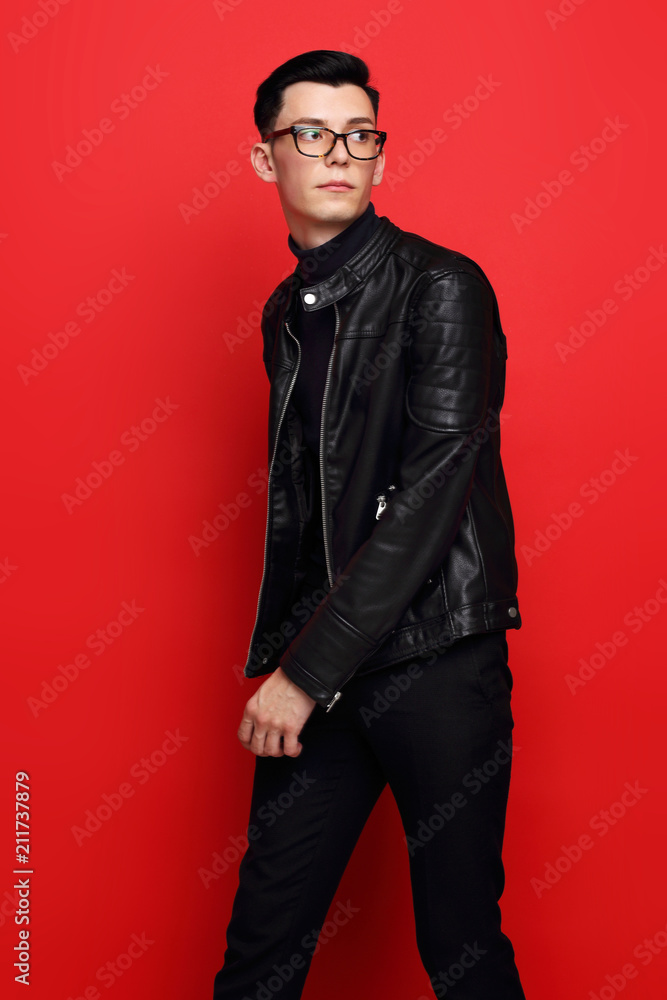 Fashion portrait of young handsome man. Fashion portrait of young handsome man.