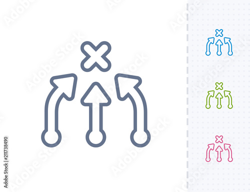 Obstacle Focus - Vibrant Stroke Icons . A professional, pixel-aligned icon