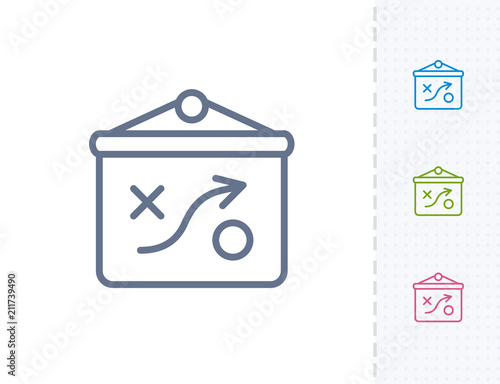 Tactics on Projector Board - Vibrant Stroke Icons. A professional, pixel-aligned icon.