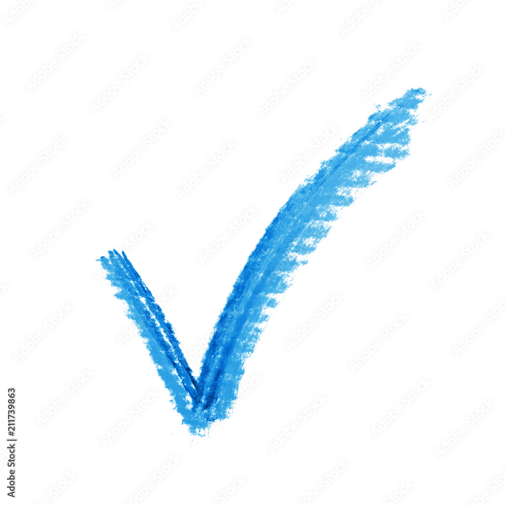 Hand drawn yes tick mark sign Hand drawn yes tick mark sign