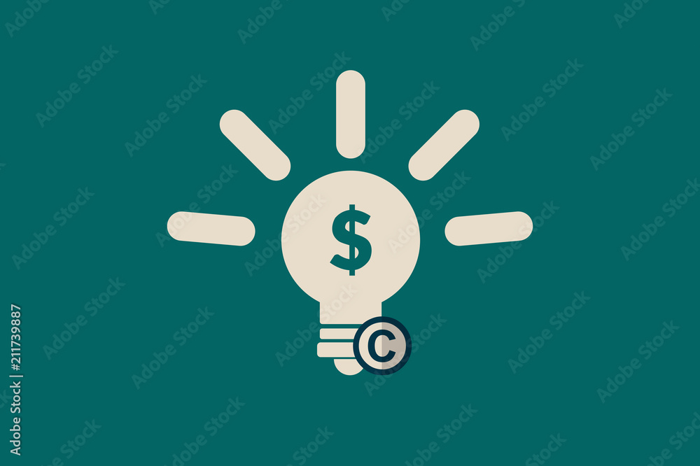 Millionaire idea. The idea is protected by copyright laws. represented by a light bulb. concept of intellectual property rights. Finance concept Millionaire idea. The idea is protected by copyright laws. represented by a light bulb. concept of intellectual property rights. Finance concept
