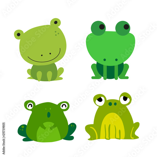 frogs vector collection design