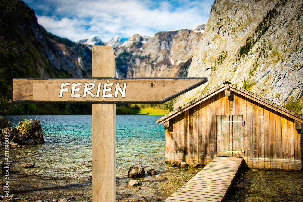 Obraz premium Schild 300 - Ferien