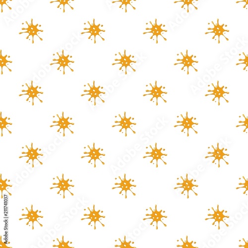 Spot of orange honey pattern seamless repeat in cartoon style vector illustration