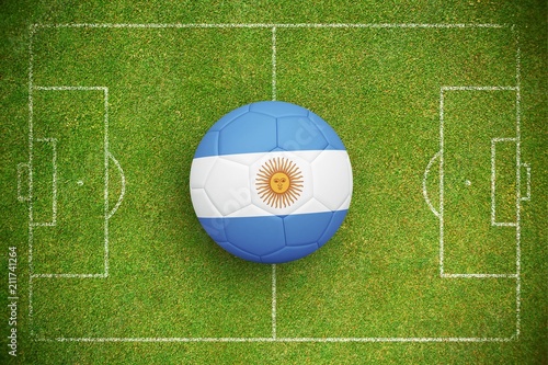 Composite image of football in argentina colours