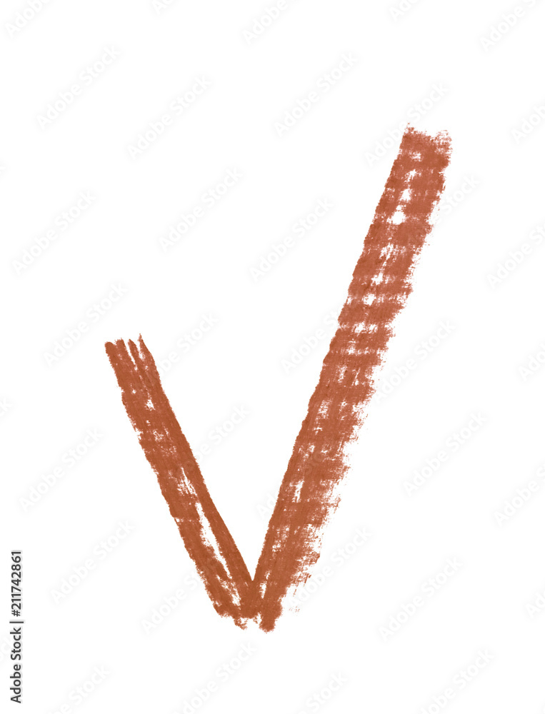 Hand drawn yes tick mark sign Hand drawn yes tick mark sign