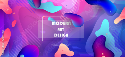 Colorful geometric background. Abstract shapes composition