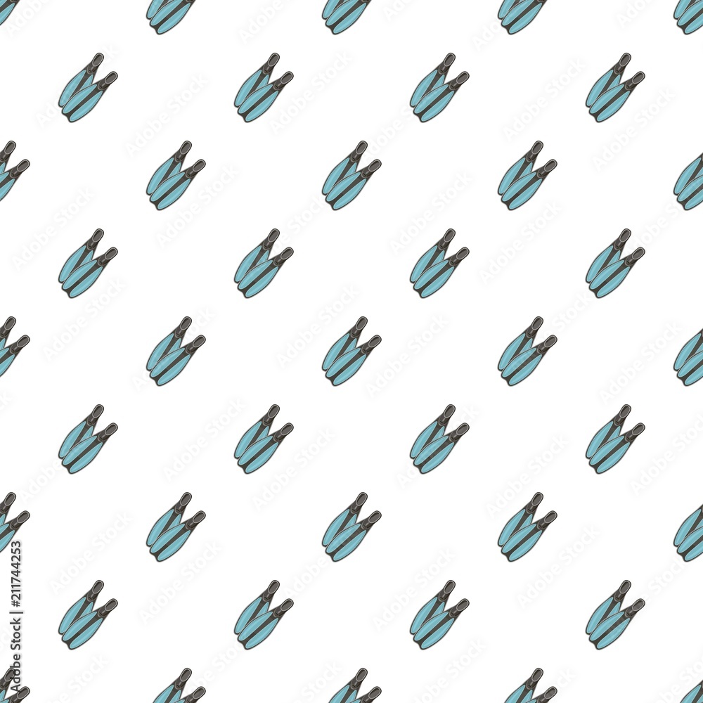 Blue flippers pattern seamless repeat in cartoon style vector ...