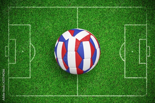 Composite image of football in french colours