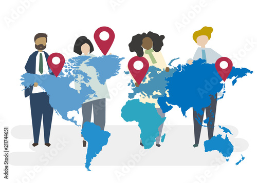 Illustration of global business concept