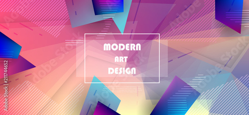 Colorful geometric background. Abstract shapes composition