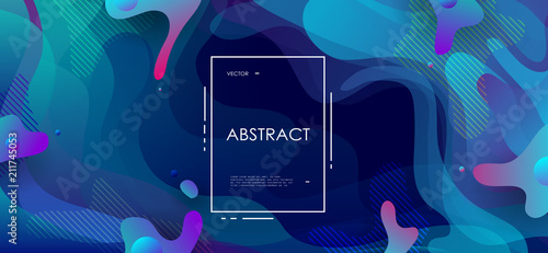 Colorful geometric background. Abstract shapes composition