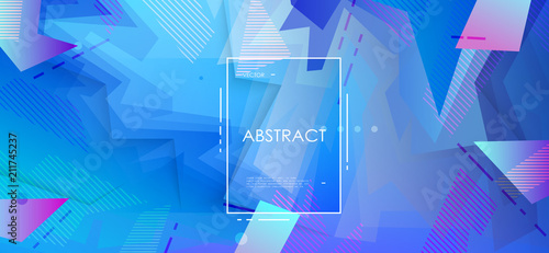 Colorful geometric background. Abstract shapes composition