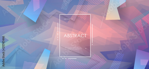 Colorful geometric background. Abstract shapes composition