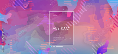 Colorful geometric background. Abstract shapes composition