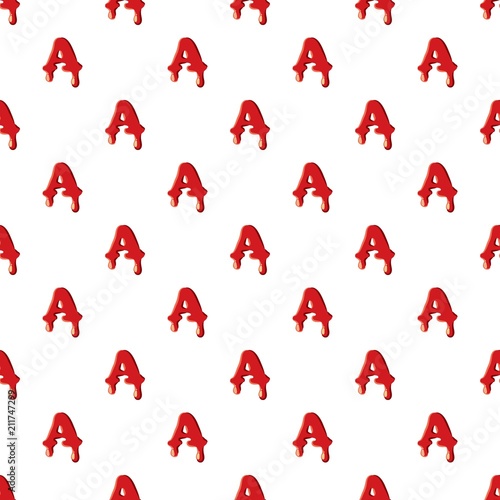 A letter isolated on white background. Red bloody A letter vector illustration