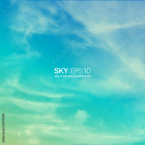 realistic turquoise-yellow sky
