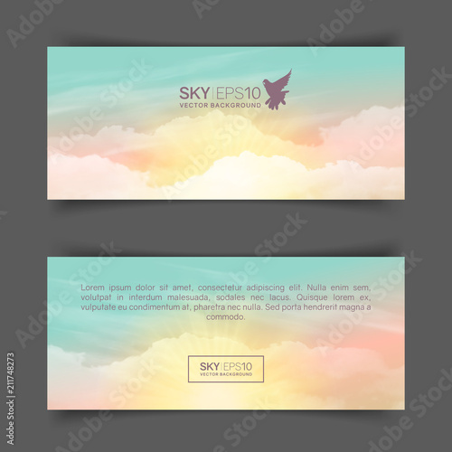 realistic turquoise-yellow sky
