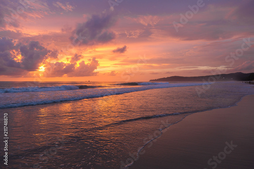sunset on the beach in Asia © antonburkhan