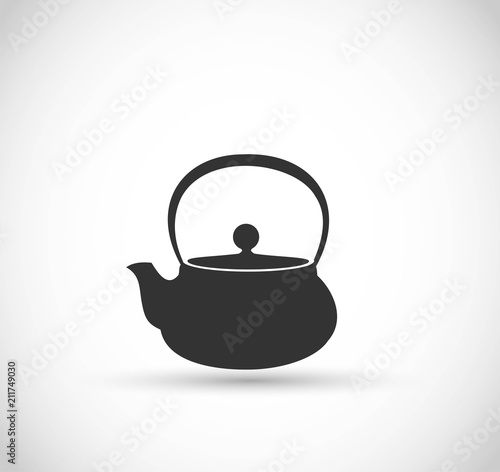 Japanese tea pot icon vector