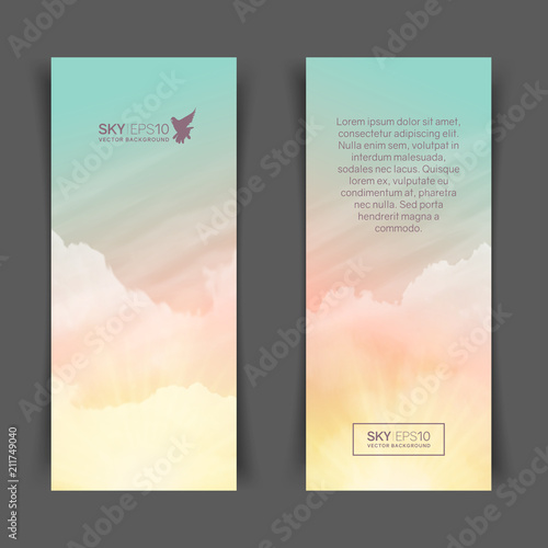 realistic turquoise-yellow sky