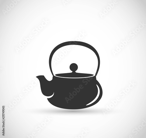 Japanese tea pot icon vector