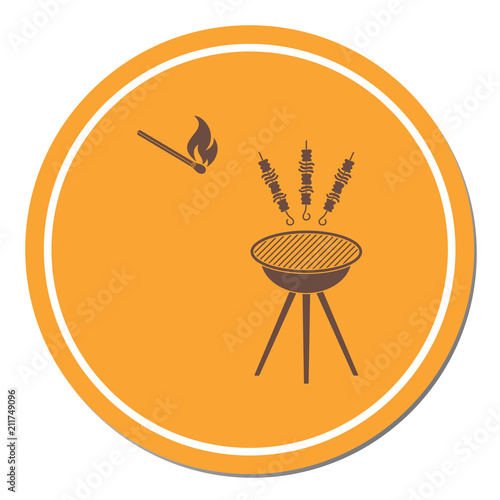 Grilled kebab icon