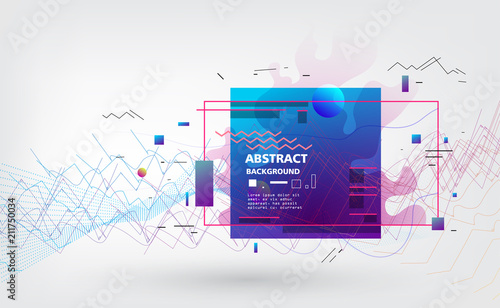 Abstract geometric background, combination of different geometric shapes