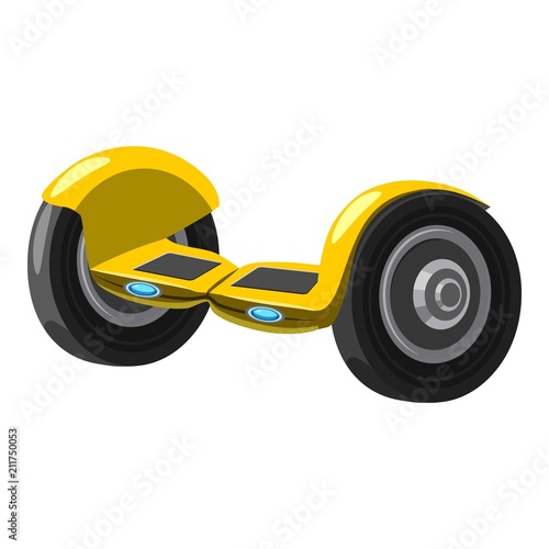 Self balancing hoverboard icon. Cartoon illustration of self balancing hoverboard vector icon for web design