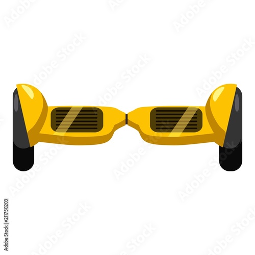 Self balancing electric scooter icon. Cartoon illustration of self balancing electric scooter vector icon for web design