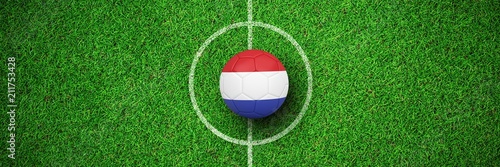 Composite image of football in holland colours