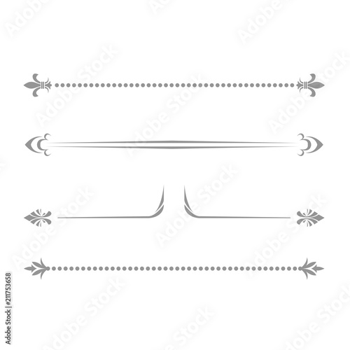 Decorative bookish lines - delimiters, separators and dividing vignettes