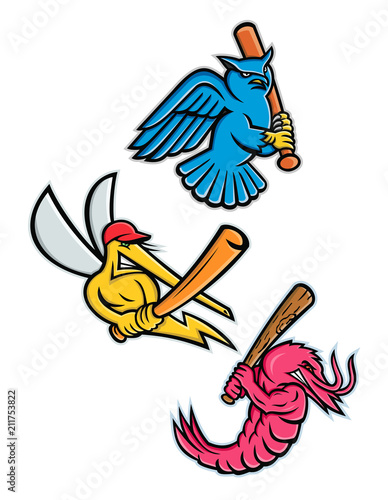 Wildlife Baseball Sporting Mascot Collection