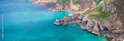 Icart point panoramic landscape, Guernsey
