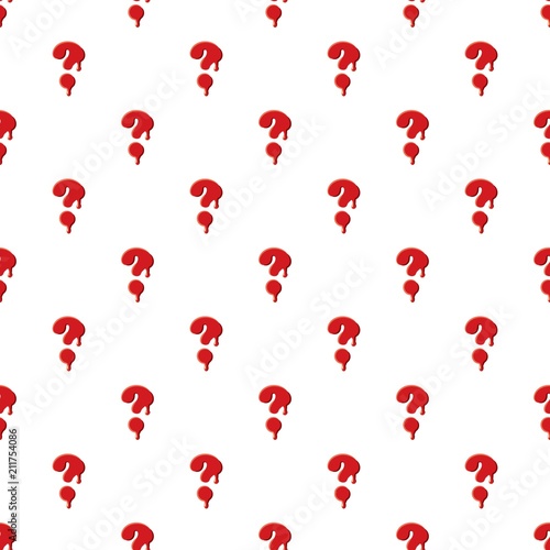 Interrogative sign isolated on white background. Red bloody interrogative, sign vector illustration