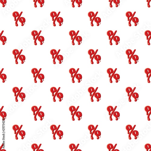 Percent sign isolated on white background. Red bloody percent sign vector illustration