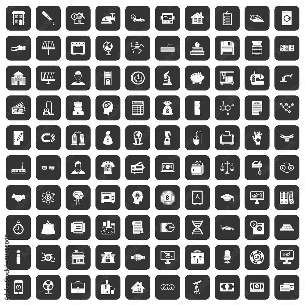 100 loans icons set in black color isolated vector illustration 100 loans icons set in black color isolated vector illustration