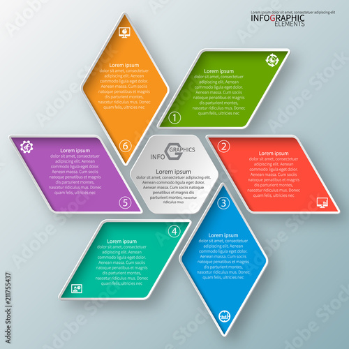 Abstract 3D Paper Infographics