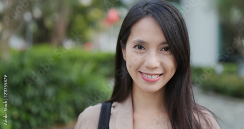 Young woman smile to camera