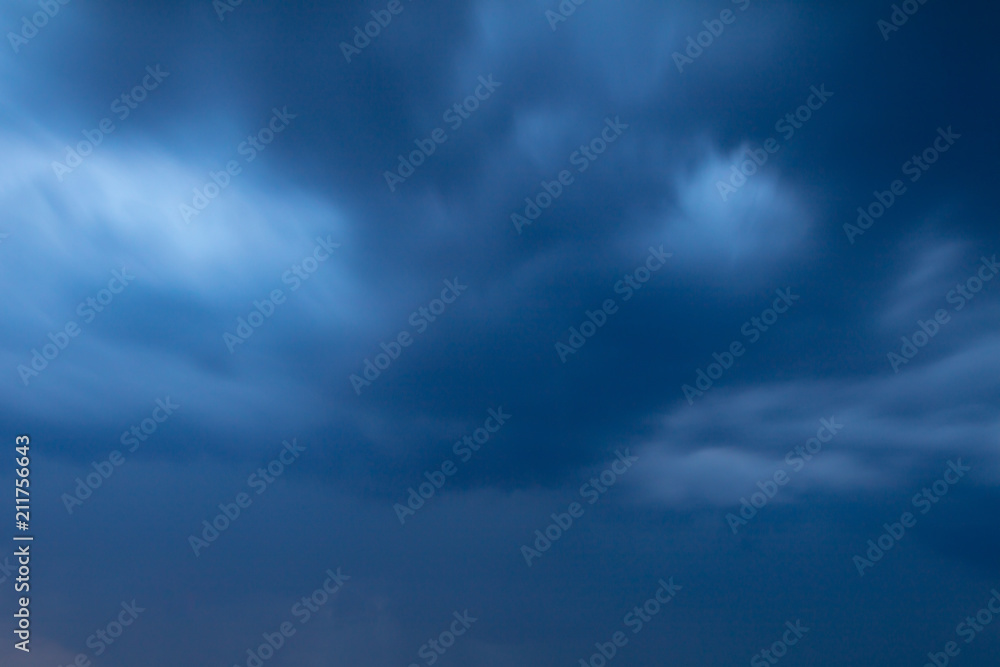 Thunderclouds in the sky as a background