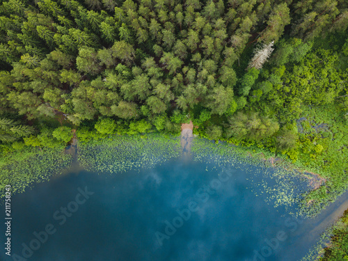 Lake Seliger from above. Russian landscape photo