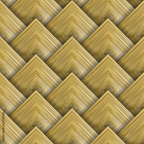 Golden squares scaly seamless pattern.