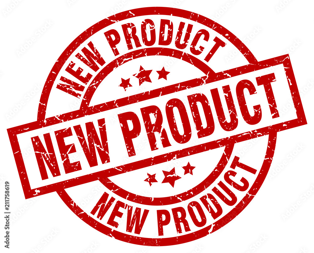 new product round red grunge stamp new product round red grunge stamp