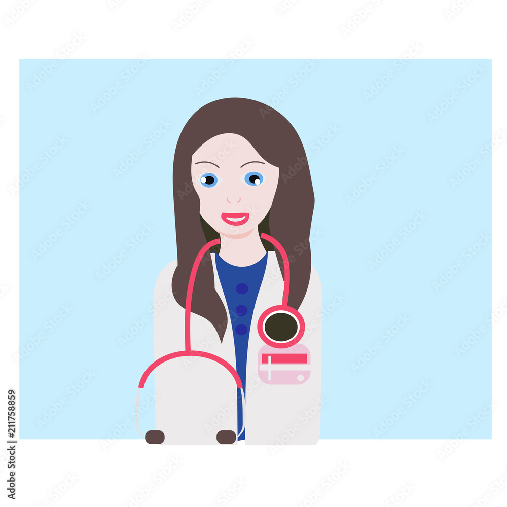 Online medical consultation and support. Online doctor. Vector illustration Online medical consultation and support. Online doctor. Vector illustration