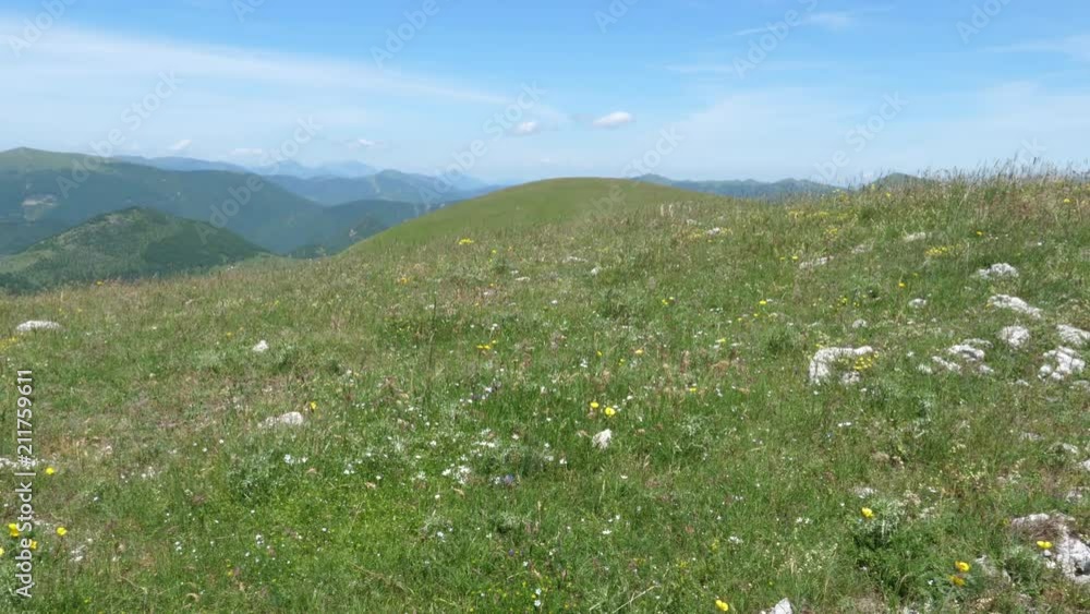 Beautiful landscape in summer mountains, Marche region, Italy Beautiful landscape in summer mountains, Marche region, Italy