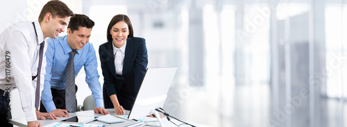 Businessmen working in an office