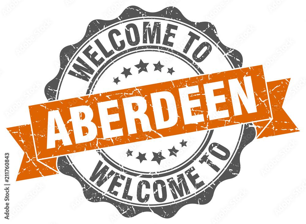 Obraz premium Aberdeen round ribbon seal